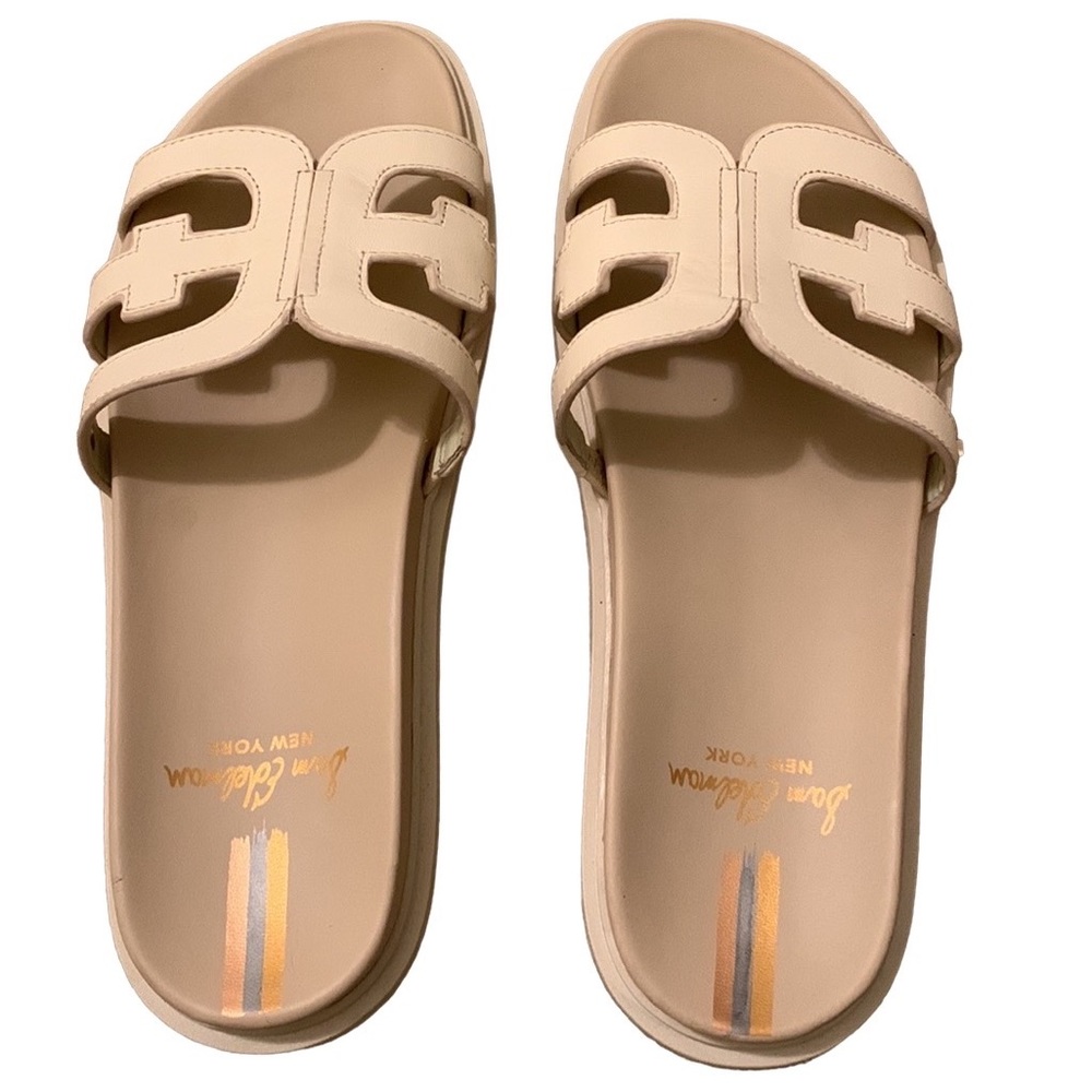 Sam Edelman Leather Sandals Valeri Ivory Slides Size 9.5 - Picture 6 of 8